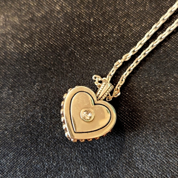 Brighton Gold & Silver Bold Heart Pendant Necklace - Picture 3 of 7